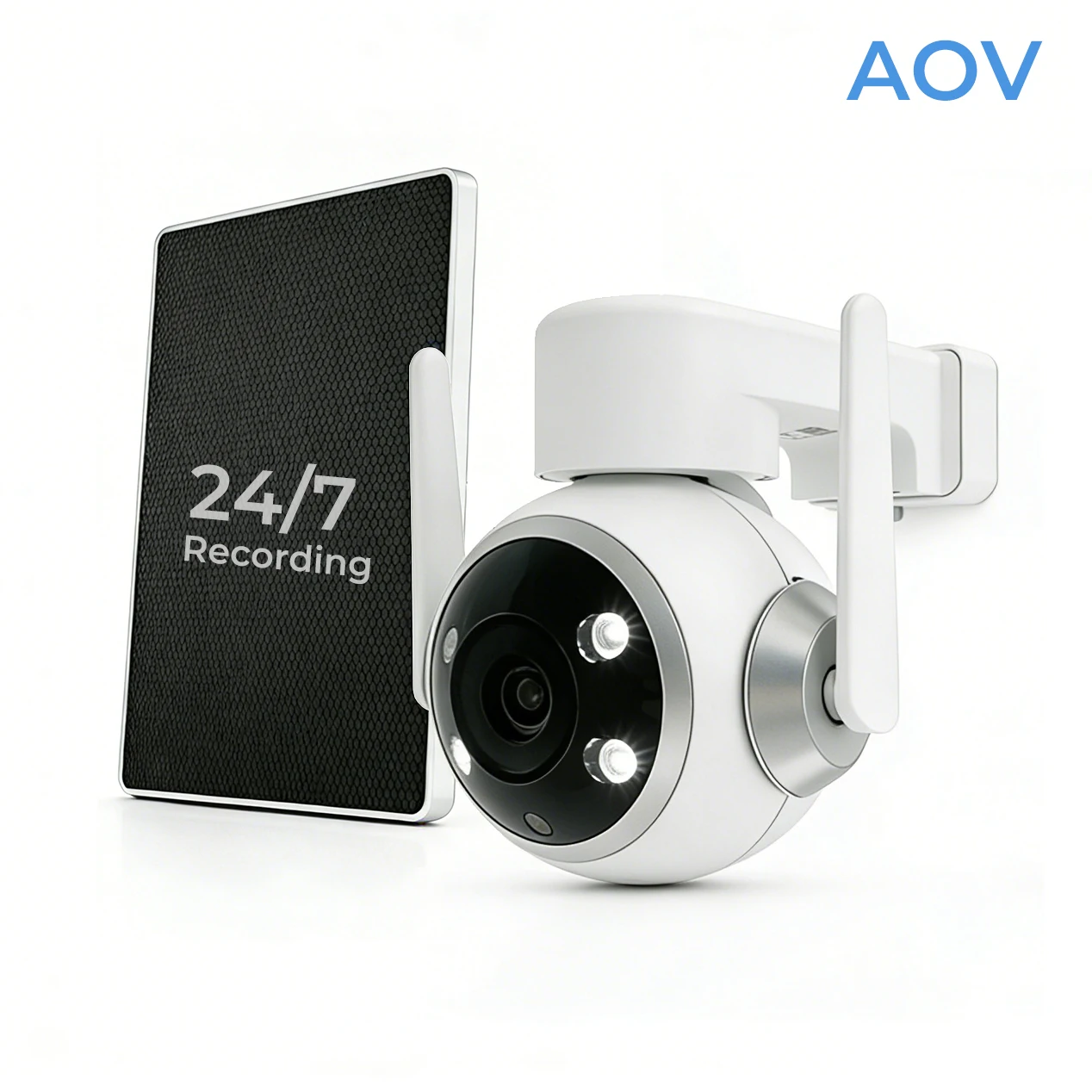 AOV Solar Panel Battery WiFi Camera Outdoor Wireless Security, 24/7 Recording Auto Tracking 2K Color Night Vision for Home
AOV Solar Panel Battery WiFi Camera Outdoor Wireless Security, 24/7 Recording Auto Tracking 2K Color Night Vision for Home