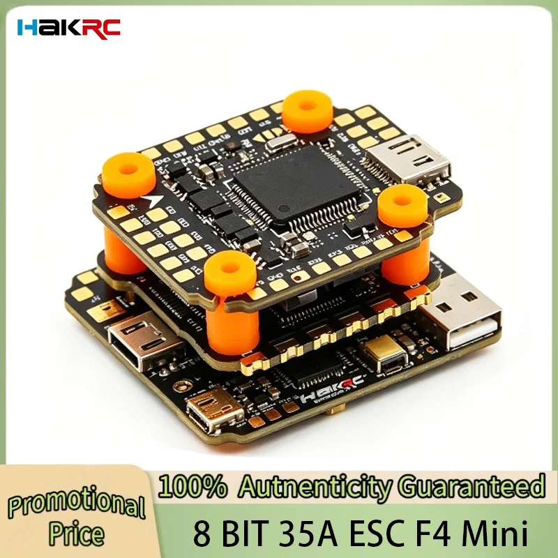 HAKRC F405 V2 F4 Mini Flight Controller Dual BEC 35/40/60/65A 4in1 ESC Stack DShot150/300/600/1200 PWM for RC FPV Racing Drone
HAKRC F405 V2 F4 Mini Flight Controller Dual BEC 35/40/60/65A 4in1 ESC Stack DShot150/300/600/1200 PWM for RC FPV Racing Drone