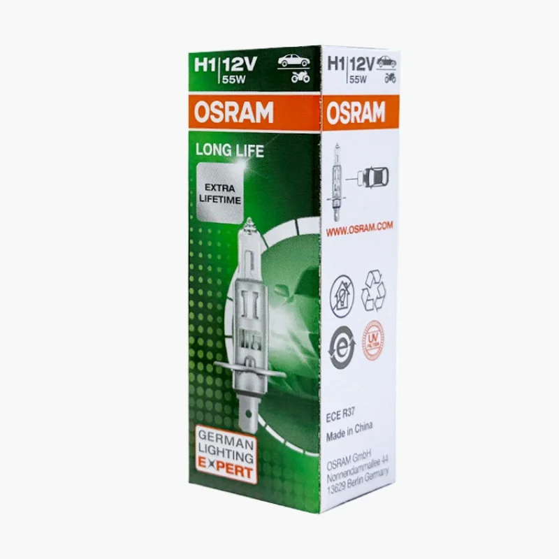 OSRAM H1 64150L 12V 55W PX26d China Origin ULTRA LIFE Automotive Lamps Longlife More Durability, Pair
OSRAM H1 64150L 12V 55W PX26d China Origin ULTRA LIFE Automotive Lamps Longlife More Durability, Pair