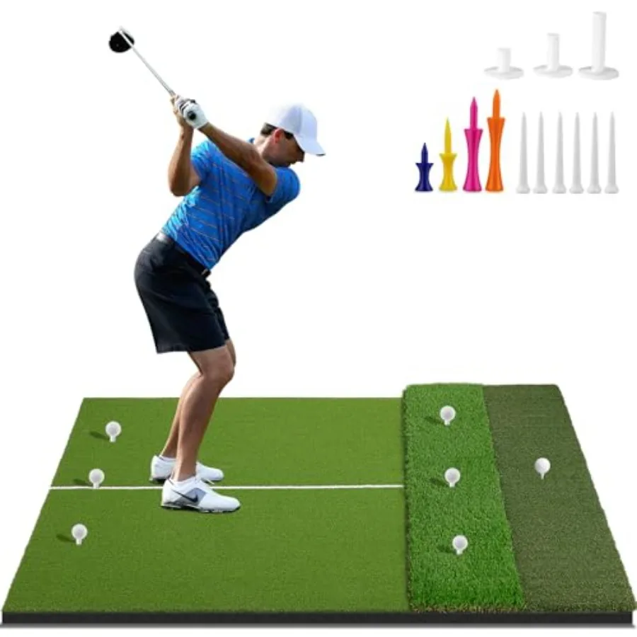 Tri-Turf Premium Golf Hitting Mat, 6x4ft Extra Large, 50mm/55mm/31mm Extra Thick, Non-Slip Foam Base, Dense Artificial Grass, A
Tri-Turf Premium Golf Hitting Mat, 6x4ft Extra Large, 50mm/55mm/31mm Extra Thick, Non-Slip Foam Base, Dense Artificial Grass, A