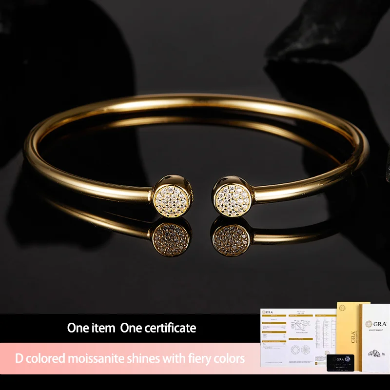 S925 Silver Moissanite New Open C-shaped Bracelet D VVS1 Certified Hip Hop Style Jewelry Personalized Bracelet Gift
S925 Silver Moissanite New Open C-shaped Bracelet D VVS1 Certified Hip Hop Style Jewelry Personalized Bracelet Gift