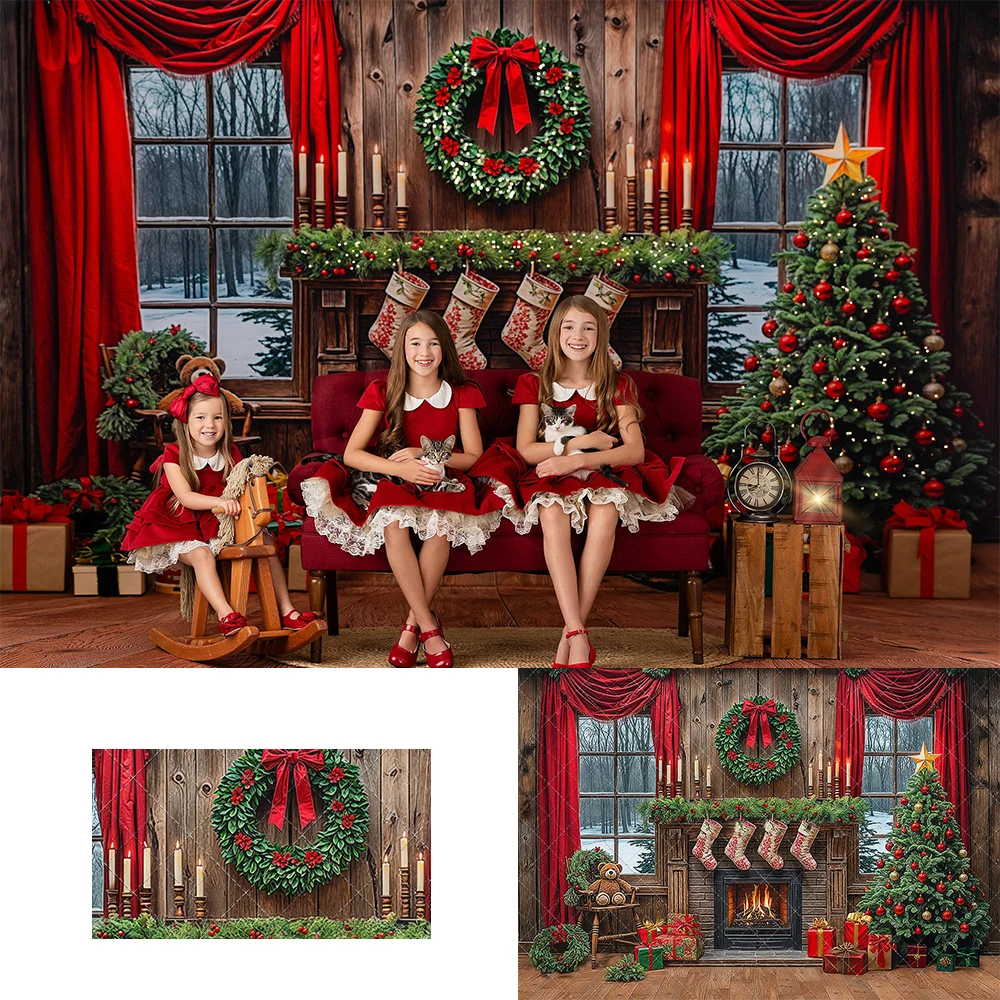 Classic Fireplace Wooden Wall Xmas Trees Backdrops Kids Adult Photography Child Baby Photocall Christmas Cottage Background
Classic Fireplace Wooden Wall Xmas Trees Backdrops Kids Adult Photography Child Baby Photocall Christmas Cottage Background