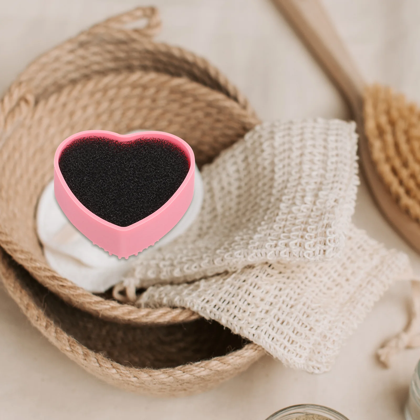 Pink Heart Shaped Sponge Makeup Cleaning Box Dual Use Quick Clean Eyeshadow Brush Color Remover Travel Friendly Case
Pink Heart Shaped Sponge Makeup Cleaning Box Dual Use Quick Clean Eyeshadow Brush Color Remover Travel Friendly Case