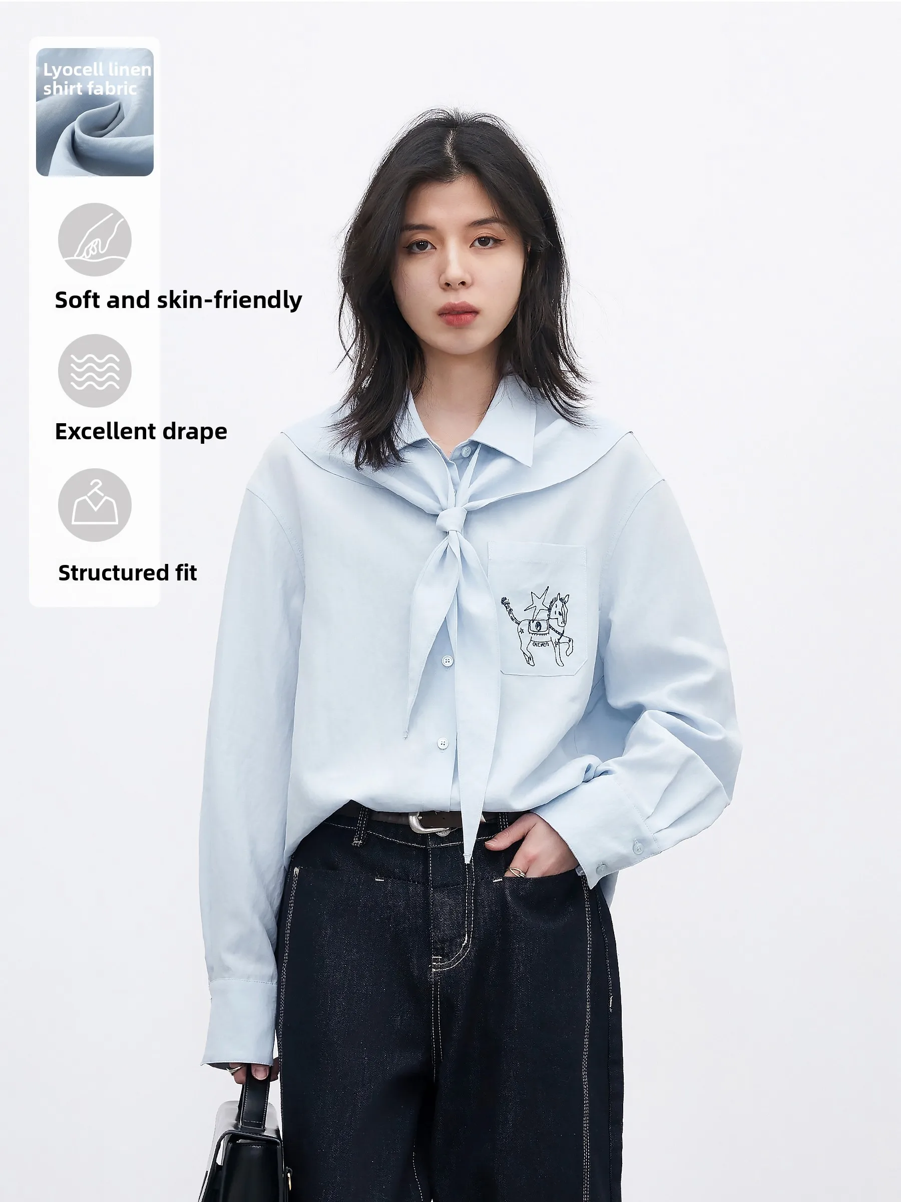 Женская рубашка Spring Wild Travel с длинным рукавом, вышивкой, многослойным воротником, дышащая, свободного кроя, с вырезом на плече
Женская рубашка Spring Wild Travel с длинным рукавом, вышивкой, многослойным воротником, дышащая, свободного кроя, с вырезом на плече