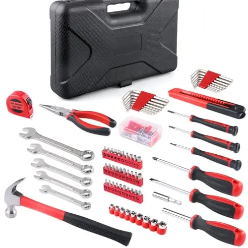 175-Piece Versatile Tool Collection In Rugged Carry Case For Automotive, Home Maintenance, DIY Tasks, And Emergency Repairs
175-Piece Versatile Tool Collection In Rugged Carry Case For Automotive, Home Maintenance, DIY Tasks, And Emergency Repairs