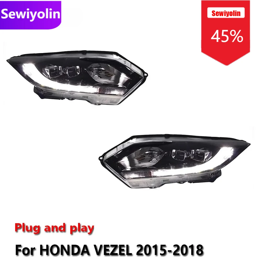 Car DRL LED Headlight Assemblies For HONDA VEZEL 2015-2018 Fog DRL Brake Turn Signal Lamp Plug And Play
Car DRL LED Headlight Assemblies For HONDA VEZEL 2015-2018 Fog DRL Brake Turn Signal Lamp Plug And Play