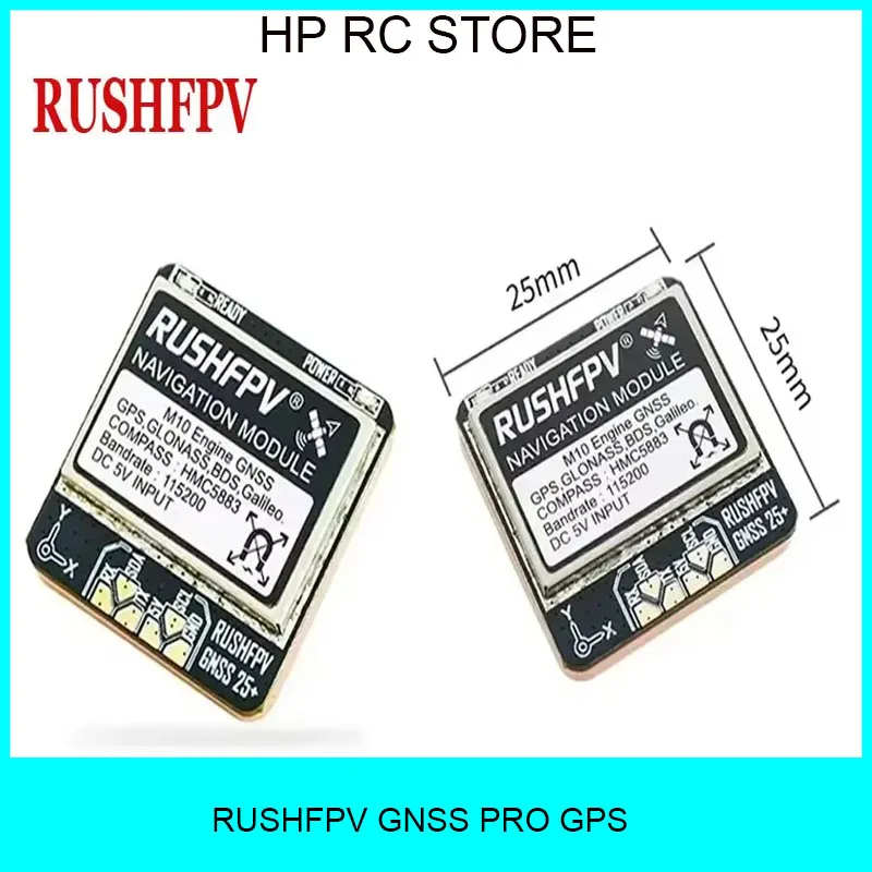 RUSHFPV GNSS PRO M10 High-Precision Dual Protocol GPS Module - Built-in Ceramic Antenna & HMC5883 Compass 5V 25X25mm for FPV Lon
RUSHFPV GNSS PRO M10 High-Precision Dual Protocol GPS Module - Built-in Ceramic Antenna & HMC5883 Compass 5V 25X25mm for FPV Lon