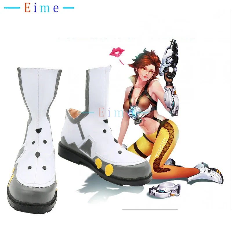 Обувь для косплея Game OW Tracer Lena Oxton, обувь из искусственной кожи, карнавальные ботинки на Хэллоуин, реквизит для косплея, изготовленный на заказ
Обувь для косплея Game OW Tracer Lena Oxton, обувь из искусственной кожи, карнавальные ботинки на Хэллоуин, реквизит для косплея, изготовленный на заказ