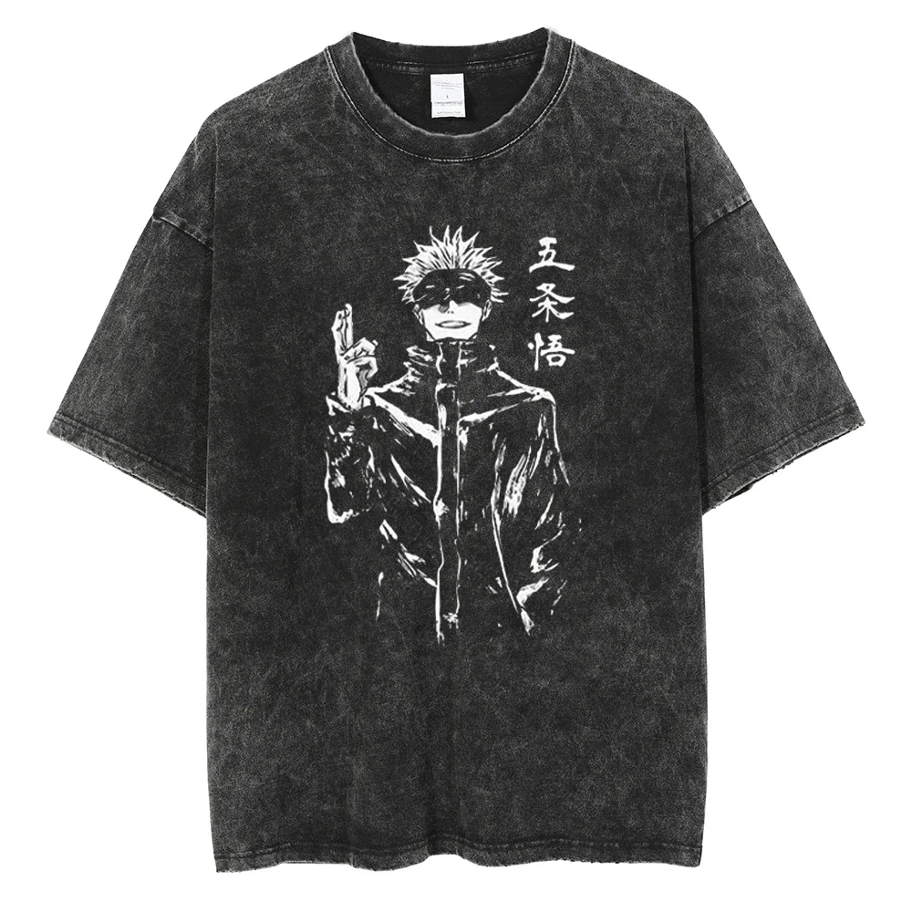 Hip Hop Oversize Washed Black T-Shirt Streetwear Harajuku Anime Graphic Printed T Shirt Men Summer Short Sleeve Tshirt
Hip Hop Oversize Washed Black T-Shirt Streetwear Harajuku Anime Graphic Printed T Shirt Men Summer Short Sleeve Tshirt