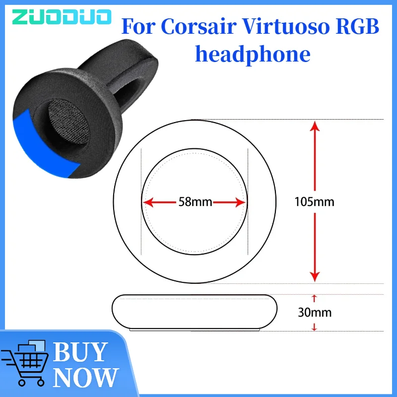 ZUODUO Replacement Earpads for Corsair Virtuoso RGB Headphones Cooling Gel Ear Pads Cushion Sleeve Earmuffs
ZUODUO Replacement Earpads for Corsair Virtuoso RGB Headphones Cooling Gel Ear Pads Cushion Sleeve Earmuffs