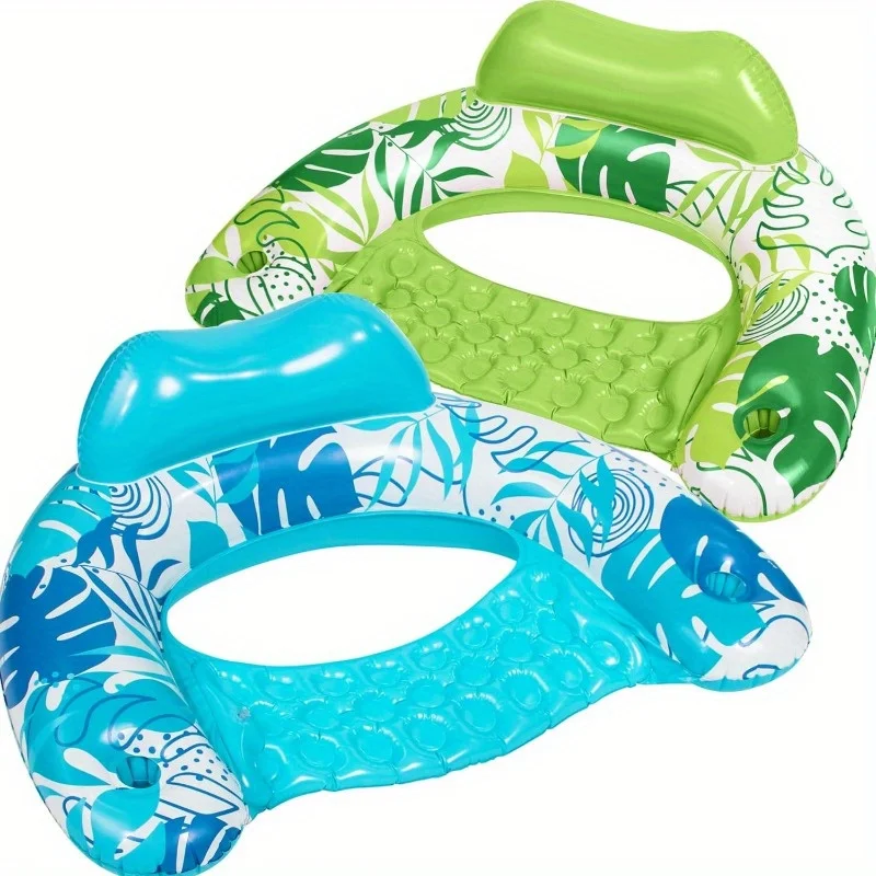 JOYFY 2 Pack Pool Chairs Inflatable Pool Floats with Cup Holders Hammock Noodle Mat for Relaxing Summer Water Fun
JOYFY 2 Pack Pool Chairs Inflatable Pool Floats with Cup Holders Hammock Noodle Mat for Relaxing Summer Water Fun