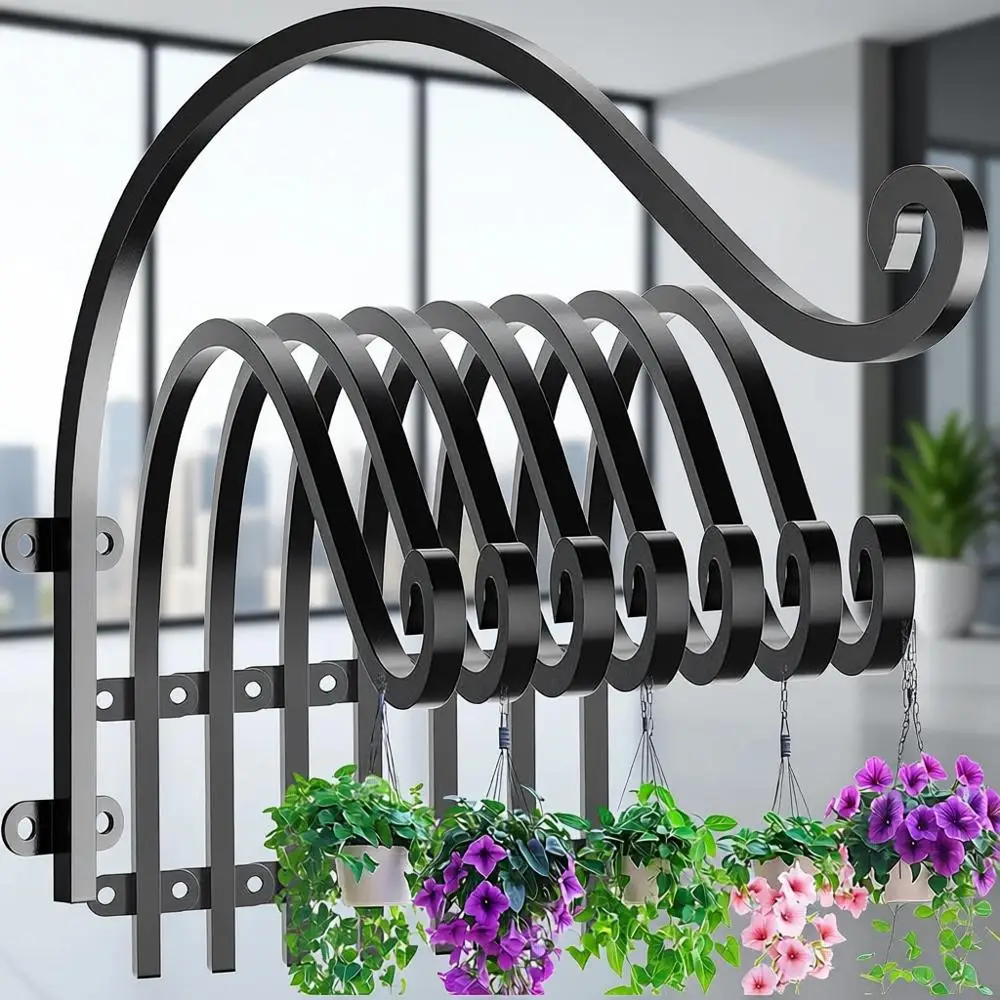 Heavy-Duty 16-Inch Plant Hanger Brackets, 80lbs Capacity for Outdoor and Indoor Use, Suitable for Plant Wall Hooks and Bird Feed
Heavy-Duty 16-Inch Plant Hanger Brackets, 80lbs Capacity for Outdoor and Indoor Use, Suitable for Plant Wall Hooks and Bird Feed