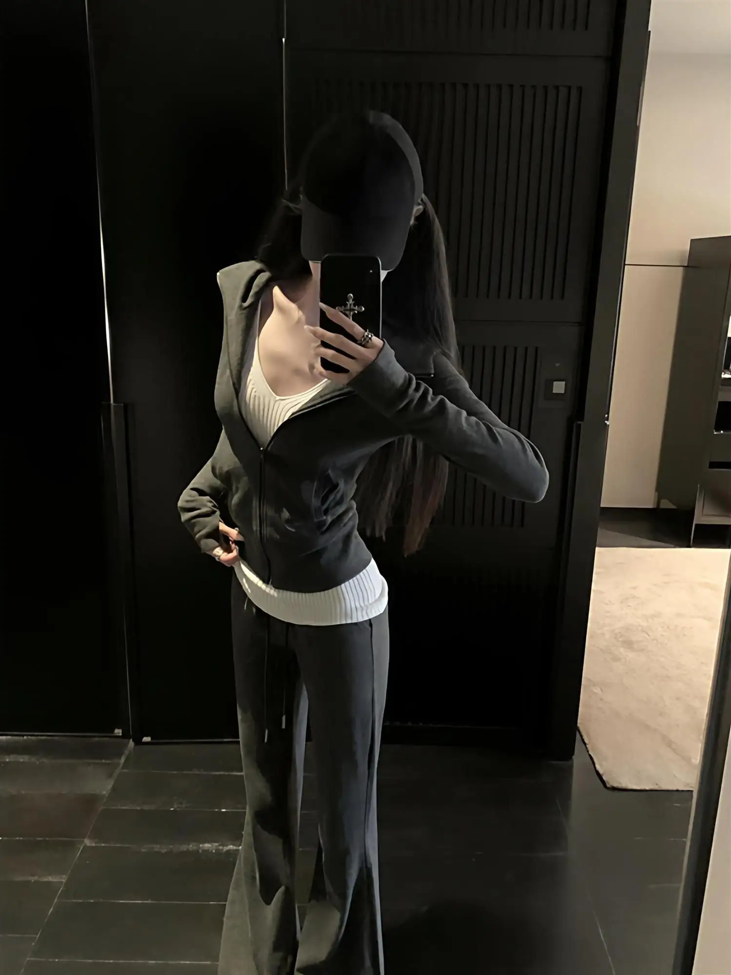 Women's Sporty Two-Piece Set Spring Autumn Korean Loose Slimming Fashionable Hoodie Casual Student Outfit Long Sleeve Zipper
Women's Sporty Two-Piece Set Spring Autumn Korean Loose Slimming Fashionable Hoodie Casual Student Outfit Long Sleeve Zipper
