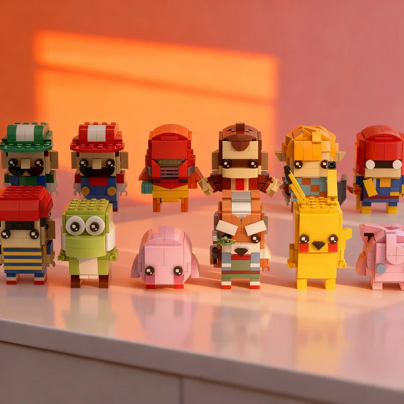 2420pcs MOC Super Smash Bros 64 Brickheadz Model Building blocks Construction Christmas gifts toy creative DIY idea Brick toys
2420pcs MOC Super Smash Bros 64 Brickheadz Model Building blocks Construction Christmas gifts toy creative DIY idea Brick toys