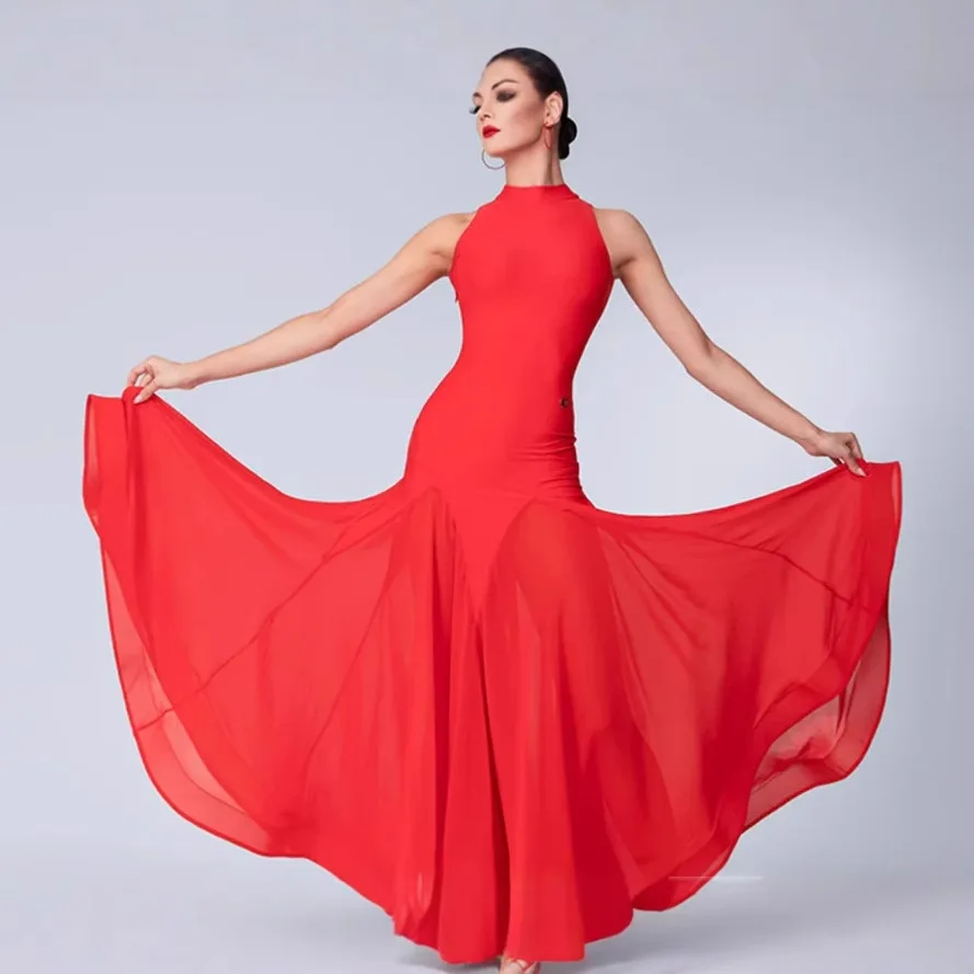 Modern Dance Dress 2133 Crystal Cotton Ballroom Dance Costume Splicing Rope Design Stage Performance Costume for Women
Modern Dance Dress 2133 Crystal Cotton Ballroom Dance Costume Splicing Rope Design Stage Performance Costume for Women