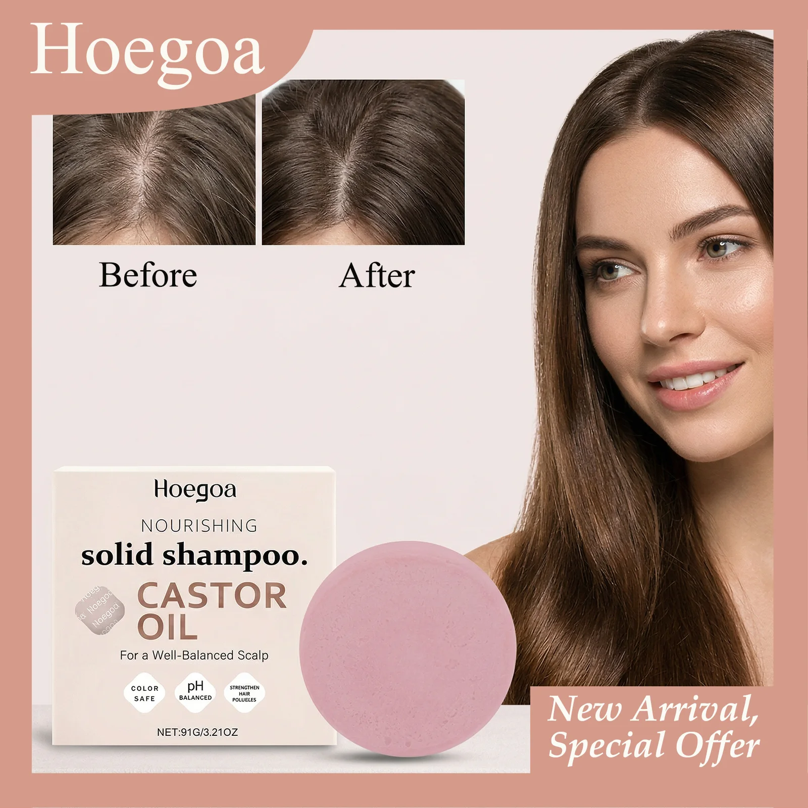 HOEGOA 91G Hydrating Solid Conditioner Penetrates Deep Into Hair Reduces Static Electricity Smooth Tangle-Free Solid Conditioner
HOEGOA 91G Hydrating Solid Conditioner Penetrates Deep Into Hair Reduces Static Electricity Smooth Tangle-Free Solid Conditioner