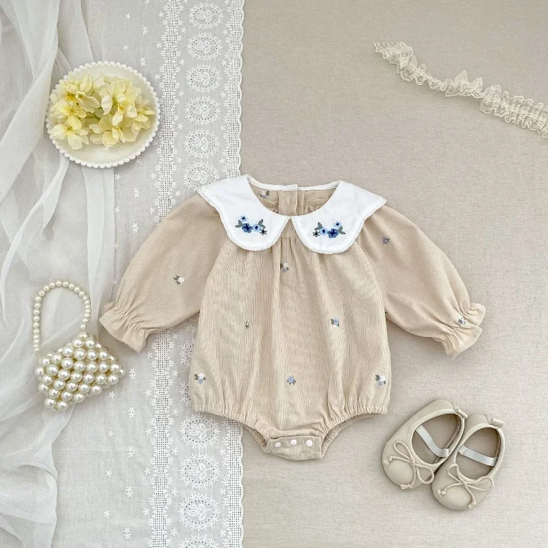Newborn 0-2Y Baby Girl Romper Bow Print Embroidered Collar Long Sleeve Autumn Triangle Romper
Newborn 0-2Y Baby Girl Romper Bow Print Embroidered Collar Long Sleeve Autumn Triangle Romper