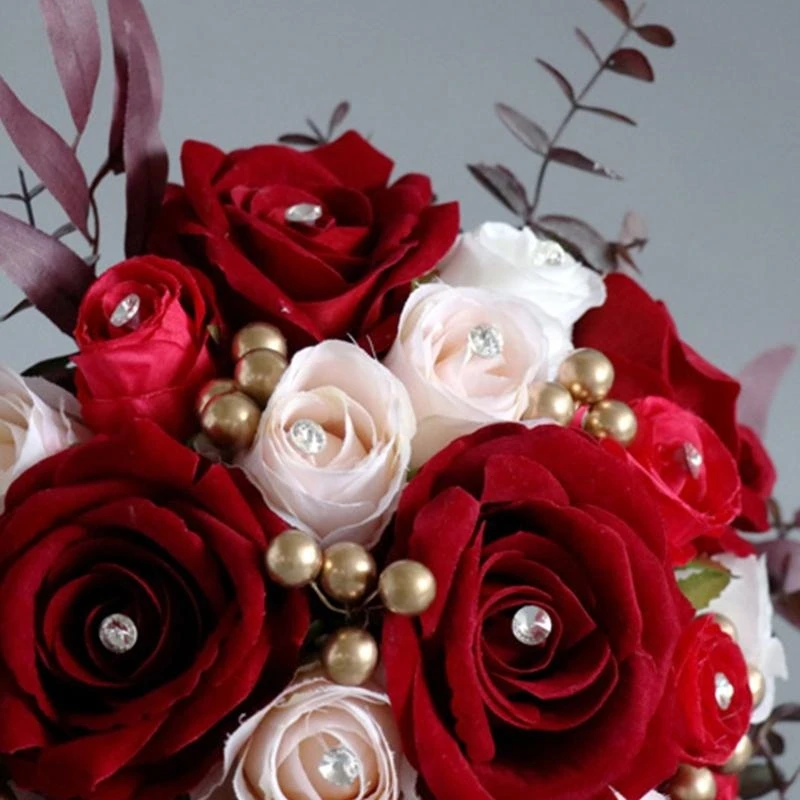 Wedding Bouquet Silk Roses Bridal Hand Bouquet Bridesmaid Holding Flowers for Bride Anniversary Party Church Home 15UB
Wedding Bouquet Silk Roses Bridal Hand Bouquet Bridesmaid Holding Flowers for Bride Anniversary Party Church Home 15UB