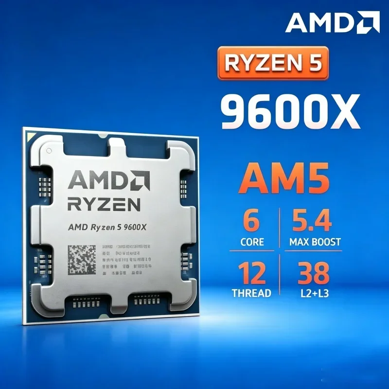 AMD Ryzen 5 9600X Esports Gaming Desktop CPU 6C12T 5.4GHz Max Boost 32MB Cache AM5 4nm 65W No Cooler
AMD Ryzen 5 9600X Esports Gaming Desktop CPU 6C12T 5.4GHz Max Boost 32MB Cache AM5 4nm 65W No Cooler