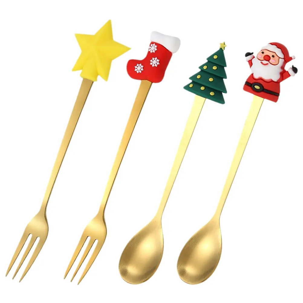 1Set Stainless Steel Coffee Spoons and Dessert Forks Christmas Style Tableware Smooth Long Handle Mixing Spoons for Ice Cream
1Set Stainless Steel Coffee Spoons and Dessert Forks Christmas Style Tableware Smooth Long Handle Mixing Spoons for Ice Cream