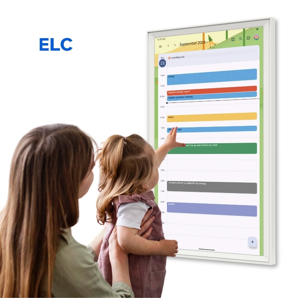 32 Inch Digital Family Calendar Wall FHD Touch Screen Android Event Management Smart Digital White Electronic Calendar Display