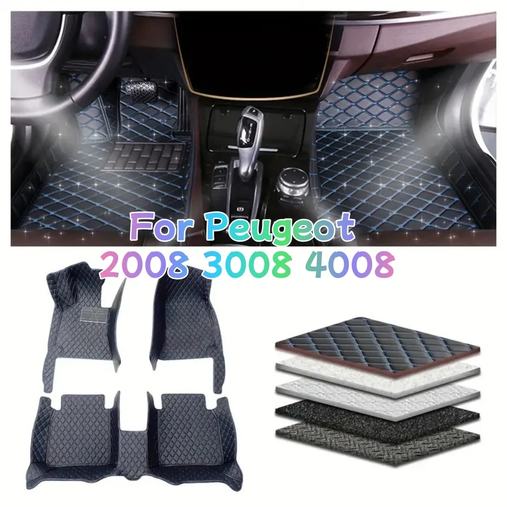 Custom Car Floor Mat For Peugeot 2008 2014-2019 3008 4008 2017-2023 Auto Interior Details Accessories Non-slip Auto Carpet
Custom Car Floor Mat For Peugeot 2008 2014-2019 3008 4008 2017-2023 Auto Interior Details Accessories Non-slip Auto Carpet