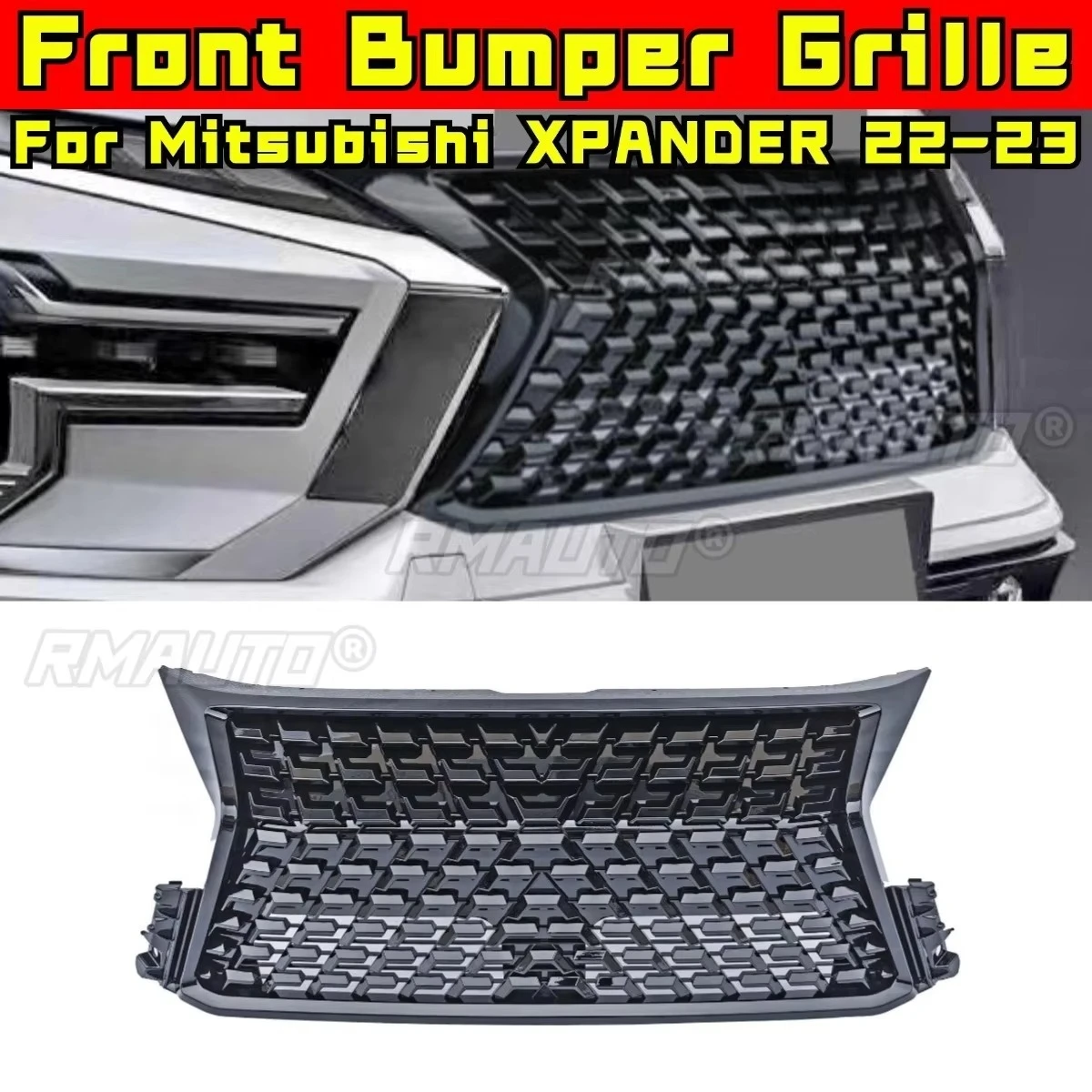 Решетка бампера автомобиля, декоративные полоски, гоночная решетка, комплект кузова, решетка переднего бампера для Mitsubishi XPANDER 2022-2023, внешняя часть 
Решетка бампера автомобиля, декоративные полоски, гоночная решетка, комплект кузова, решетка переднего бампера для Mitsubishi XPANDER 2022-2023, внешняя часть