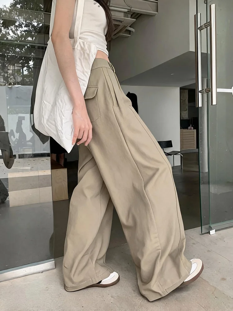 High Waist Wide Leg Casual Pants Women's Retro Knife Design Summer New Style Slimming Floor-Length Trousers Trendy
High Waist Wide Leg Casual Pants Women's Retro Knife Design Summer New Style Slimming Floor-Length Trousers Trendy