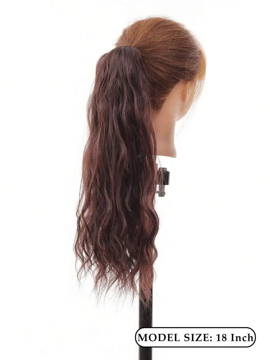 18-Inch Synthetic Wavy Curly Ponytail Hairpiece With Elastic Band For Volume And Length Enhancement
18-Inch Synthetic Wavy Curly Ponytail Hairpiece With Elastic Band For Volume And Length Enhancement
