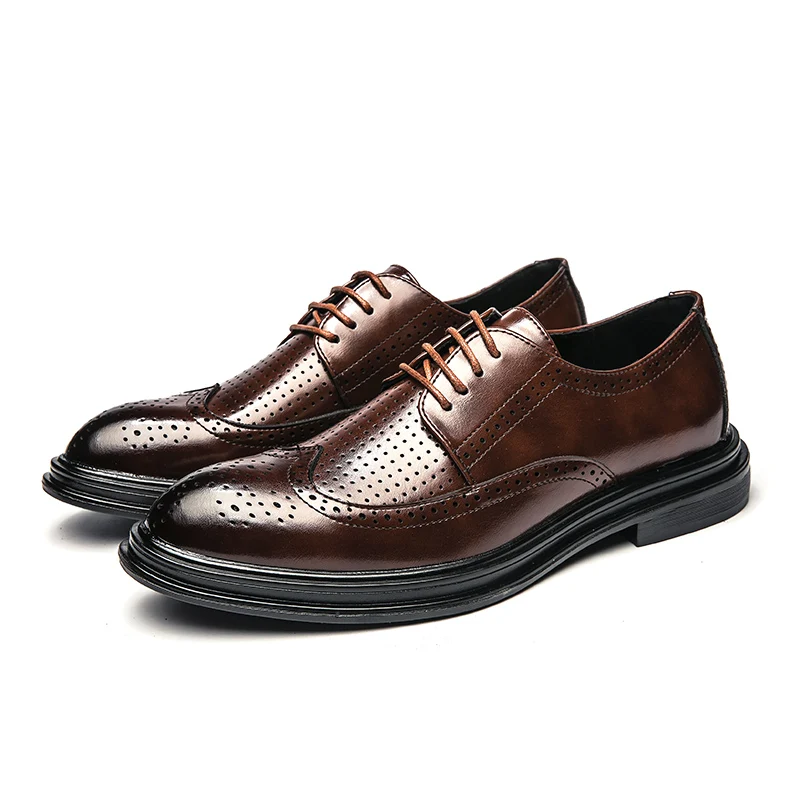 FUQIAO Male Sneakers Summer Breathable Hollow Leather Brogues Men Casual Shoes Business Work Office Lace-up Dress Wedding Shoes
FUQIAO Male Sneakers Summer Breathable Hollow Leather Brogues Men Casual Shoes Business Work Office Lace-up Dress Wedding Shoes