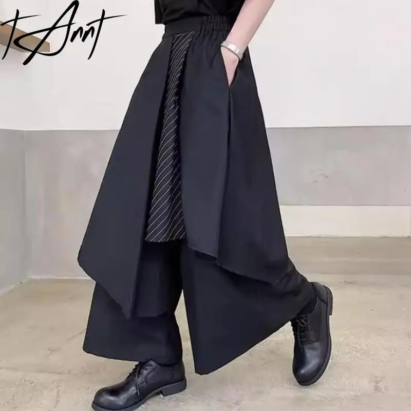 Tannt Wpmen Pant Patchwork Asymmetric Stripes Fashion Wide Leg Pants For Women Irregular Casual Ankle-length Pants 2025 New
Tannt Wpmen Pant Patchwork Asymmetric Stripes Fashion Wide Leg Pants For Women Irregular Casual Ankle-length Pants 2025 New