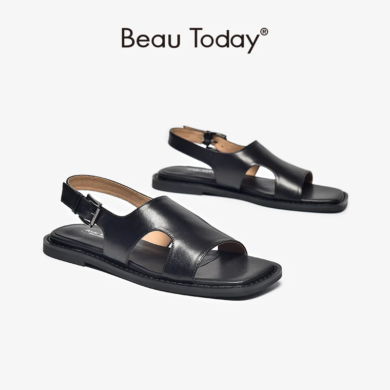 BeauToday Flats Sandals Women Open Toe Slingback Metal Buckle Strap Genuine Leather Casual Outdoor Summer Ladies Shoes 32370
BeauToday Flats Sandals Women Open Toe Slingback Metal Buckle Strap Genuine Leather Casual Outdoor Summer Ladies Shoes 32370