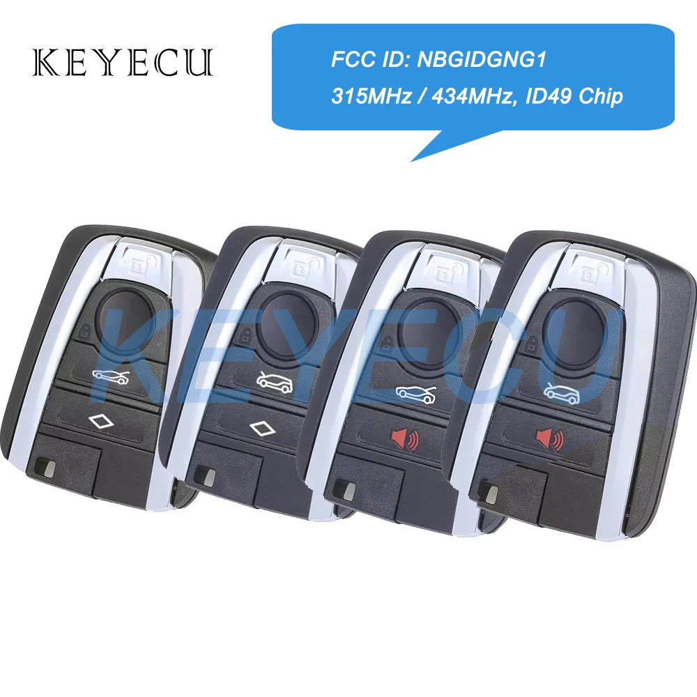 Keyecu NBGIDGNG1 315MHz 434MHz With ID49 Chip OEM Smart Remote Car Key Fob For BMW i3 i8 2014 2015 2016 2017 2018 2019 2020
Keyecu NBGIDGNG1 315MHz 434MHz With ID49 Chip OEM Smart Remote Car Key Fob For BMW i3 i8 2014 2015 2016 2017 2018 2019 2020