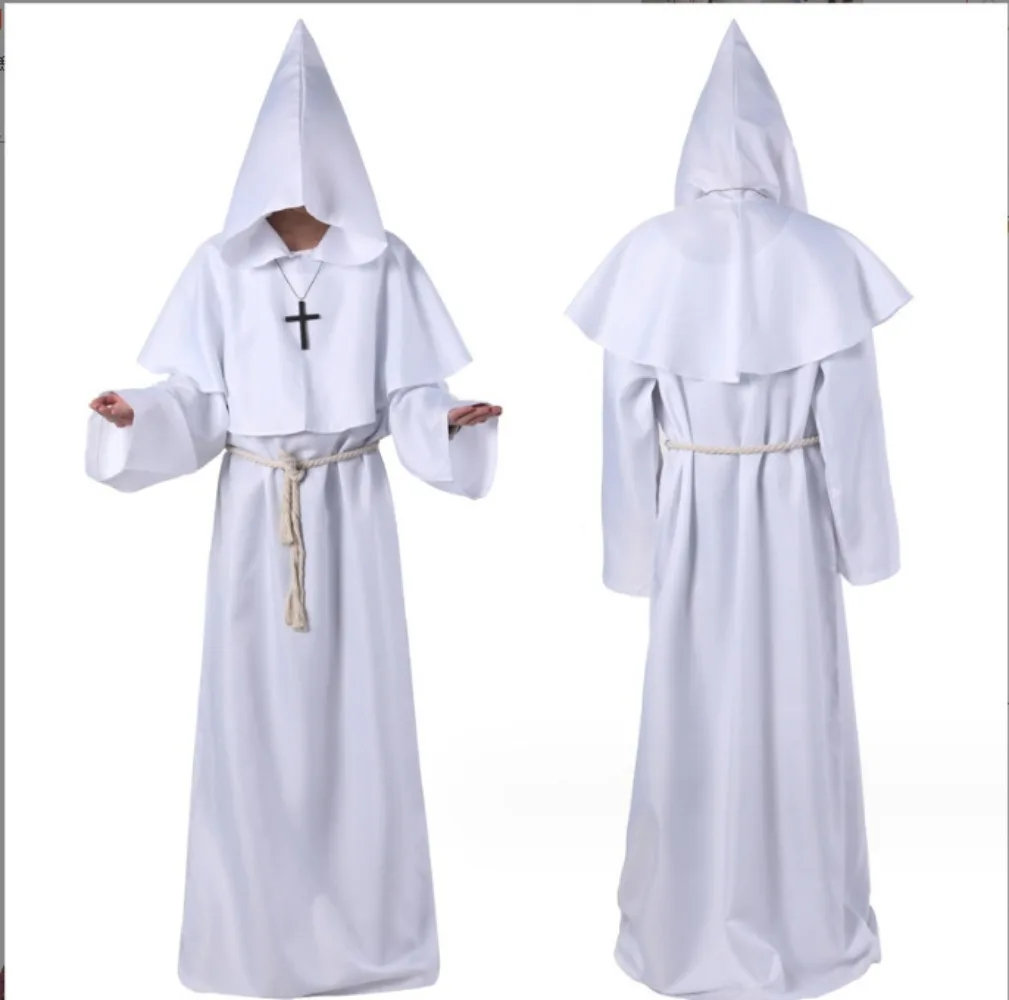 Unisex Adult Vintage Renaissance Hooded Wide Sleeve Monk Friar Priest Wizard Long Robe Stage Outfit For Halloween Cosplay
Unisex Adult Vintage Renaissance Hooded Wide Sleeve Monk Friar Priest Wizard Long Robe Stage Outfit For Halloween Cosplay