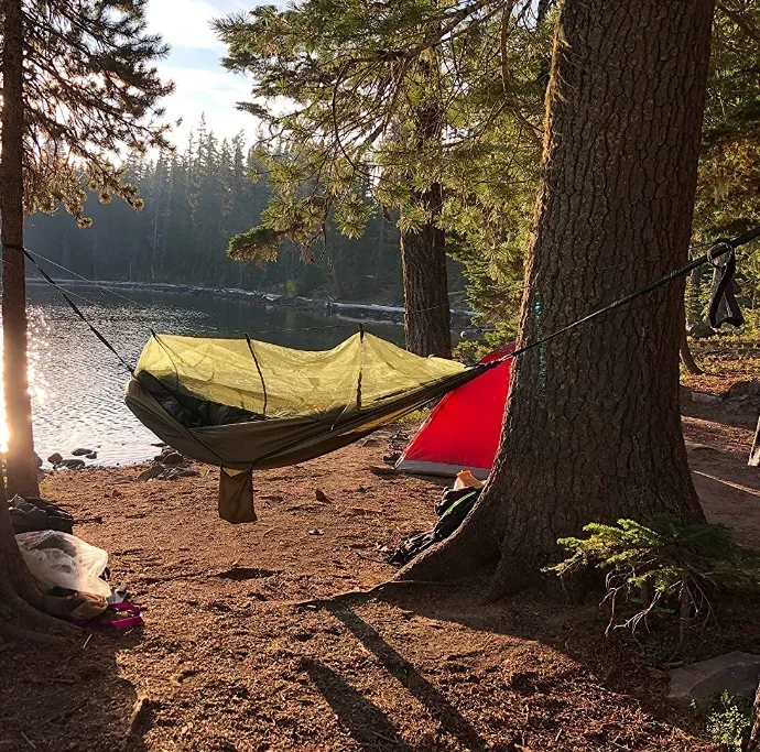 high quality nylon mesh hammock outdoor camping hammock with mosquito net travel
high quality nylon mesh hammock outdoor camping hammock with mosquito net travel
