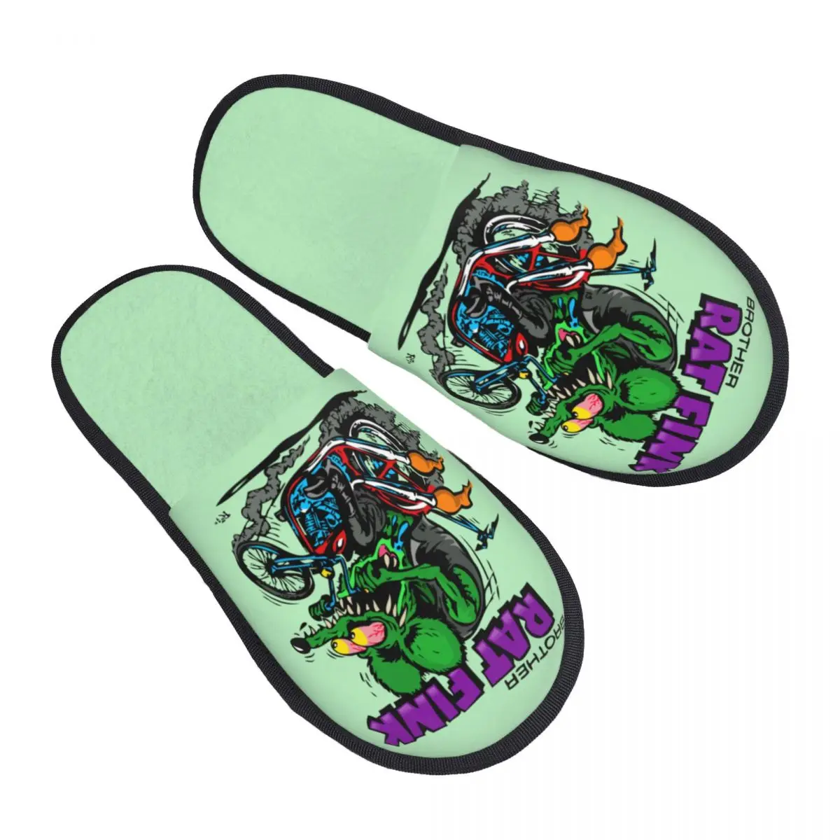 Комфортные тапочки из пены с эффектом памяти в стиле аниме Rat Fink, женская домашняя обувь для спа-салона
Комфортные тапочки из пены с эффектом памяти в стиле аниме Rat Fink, женская домашняя обувь для спа-салона