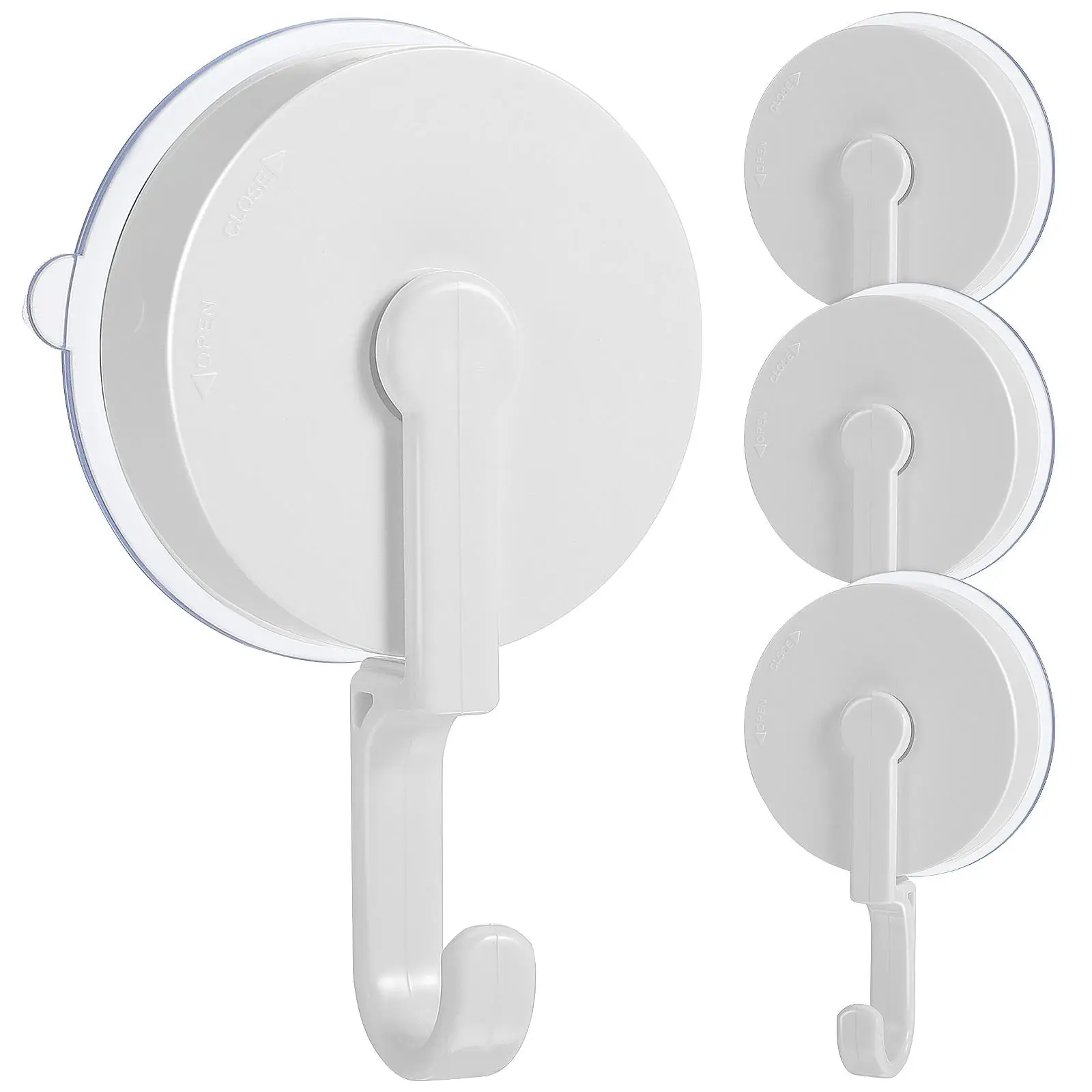 4 Rotating Cup Hooks Heavy Suction Cup Hook Duty Punch Free Strong Adhesive Bathroom Wall Large Capacity Round Shape
4 Rotating Cup Hooks Heavy Suction Cup Hook Duty Punch Free Strong Adhesive Bathroom Wall Large Capacity Round Shape