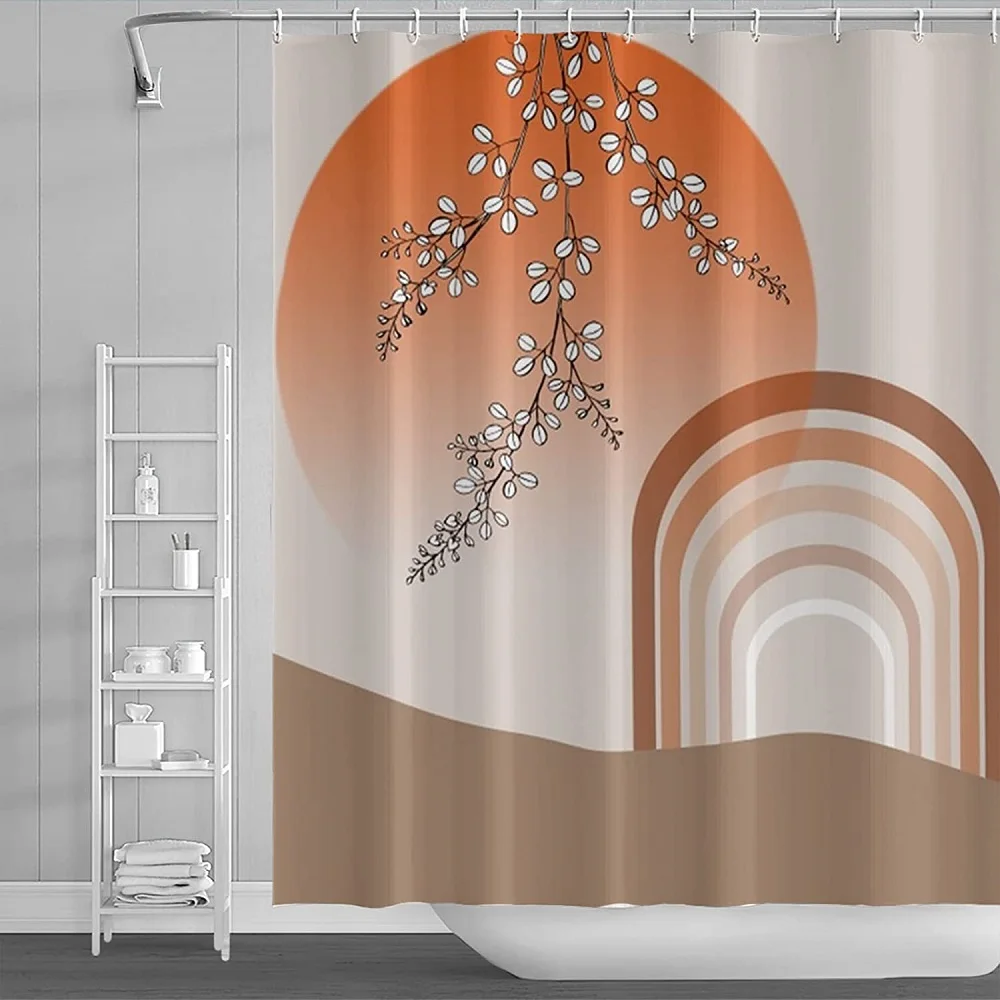 Minimalist Abstract Aesthetics Brown Arch line Sun Aesthetics Contemporary Art Boho Waterproof with Hook Bathroom Bath Curtains
Minimalist Abstract Aesthetics Brown Arch line Sun Aesthetics Contemporary Art Boho Waterproof with Hook Bathroom Bath Curtains