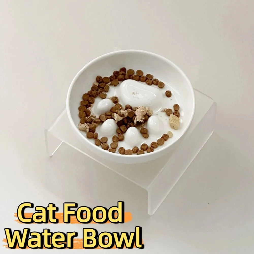 Ceramic Cat Food Water Bowl Non-Slip Stable Cat Slow Food Bowl Anti-vomiting with Acrylic Stand Pet Water Container Wet Dry Food
Ceramic Cat Food Water Bowl Non-Slip Stable Cat Slow Food Bowl Anti-vomiting with Acrylic Stand Pet Water Container Wet Dry Food