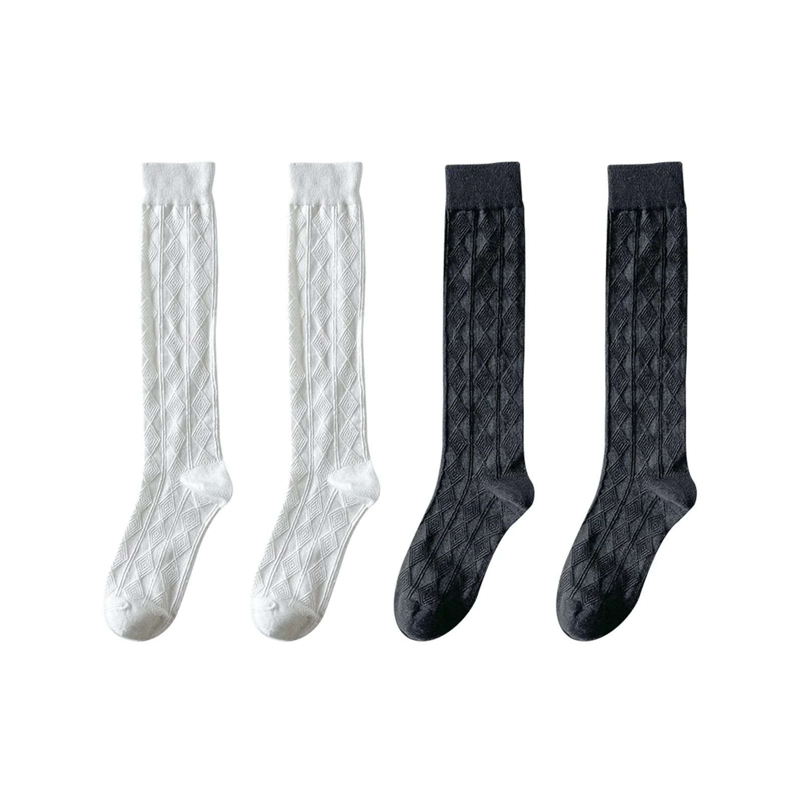 Japanese JK uniform calf socks black and white combination, one pair each of white + black
Japanese JK uniform calf socks black and white combination, one pair each of white + black