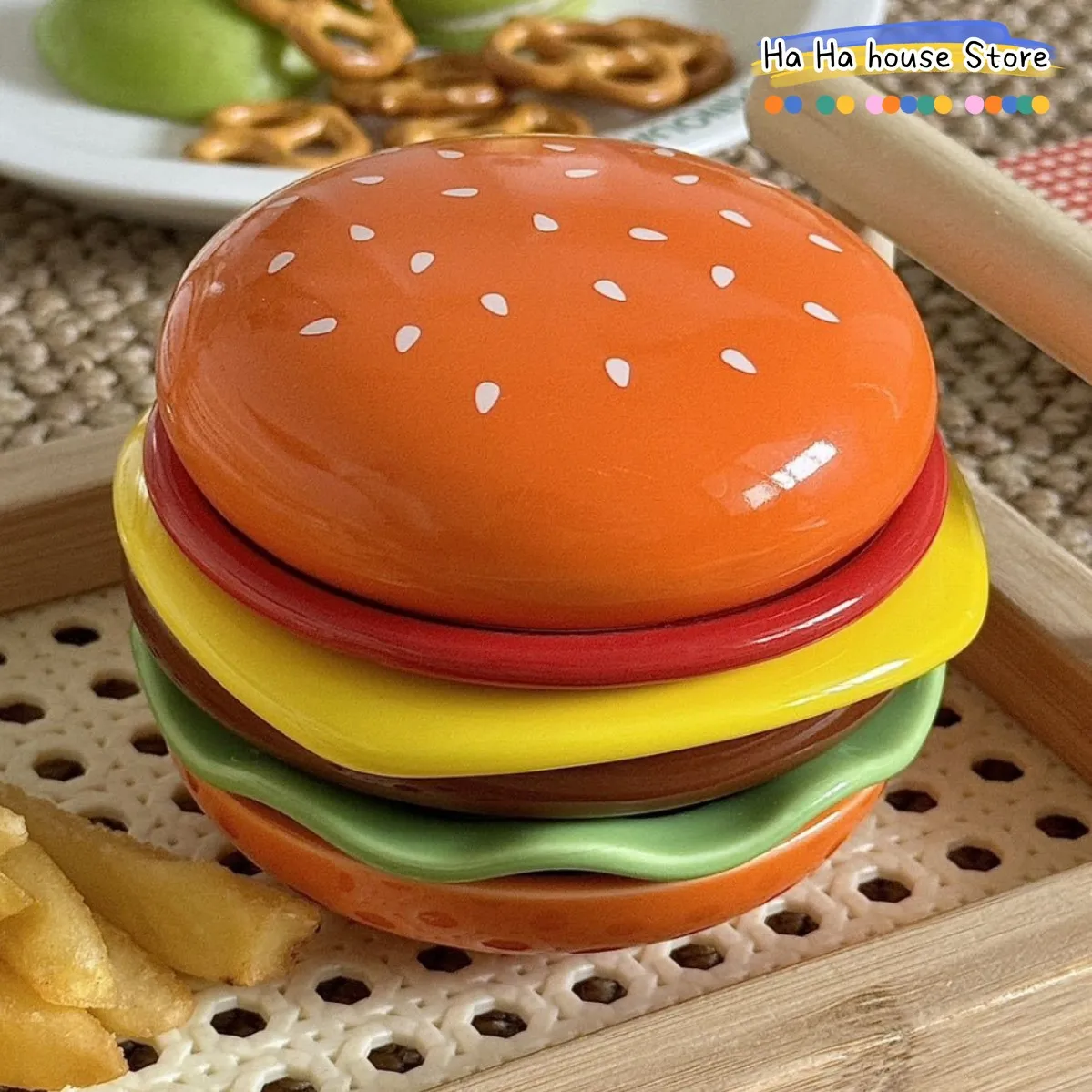Милый креативный набор столовой посуды Cerc Burger, керамическая миска для супа с круглой обезьянкой, тарелка для десен, декоративная кухонная утварь, подарочный набор
Милый креативный набор столовой посуды Cerc Burger, керамическая миска для супа с круглой обезьянкой, тарелка для десен, декоративная кухонная утварь, подарочный набор