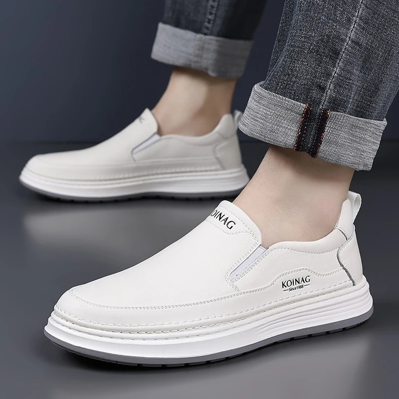 New High-quality Men's Comfortable Leather Casual White Shoes Fashionable Brand Round Toe Men's Outdoor Anti Slip Board Shoes
New High-quality Men's Comfortable Leather Casual White Shoes Fashionable Brand Round Toe Men's Outdoor Anti Slip Board Shoes