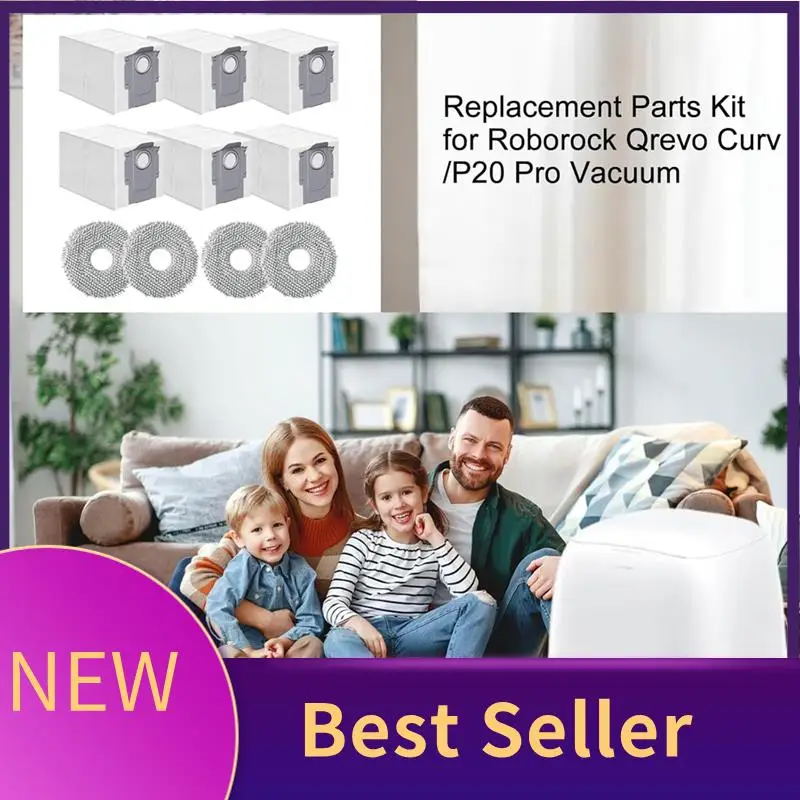 ABLU-Replacement Accessory Kit For Roborock Qrevo Curve / P20 Pro Robot Vacuum Cleaner Parts Mop Pads Dust Bags
ABLU-Replacement Accessory Kit For Roborock Qrevo Curve / P20 Pro Robot Vacuum Cleaner Parts Mop Pads Dust Bags