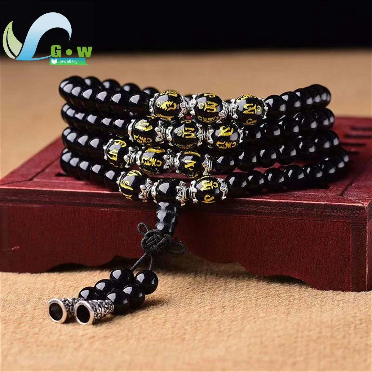 Handmade Obsidian 108 Mala Beads Necklace 6mm Meditation Yoga Engraved Mantra Jewelry Gift for Women Men Spiritual Accessories
Handmade Obsidian 108 Mala Beads Necklace 6mm Meditation Yoga Engraved Mantra Jewelry Gift for Women Men Spiritual Accessories