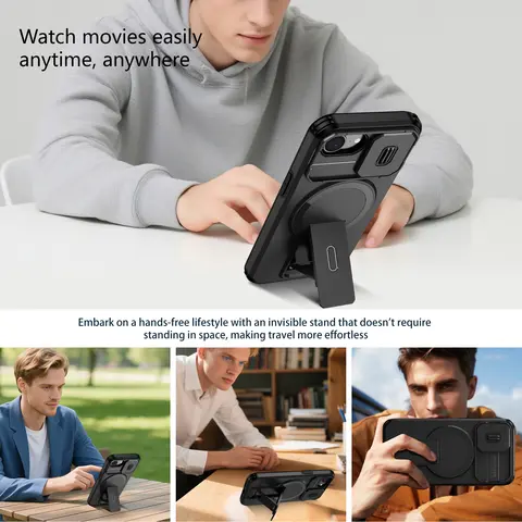 Lens Cover Case for Iphone 16e 17 Pro Max Air 16 Plus 13 14 15 Pro Max Iphone16e Iphone17 Hybrid Dual Layer Protective Cover