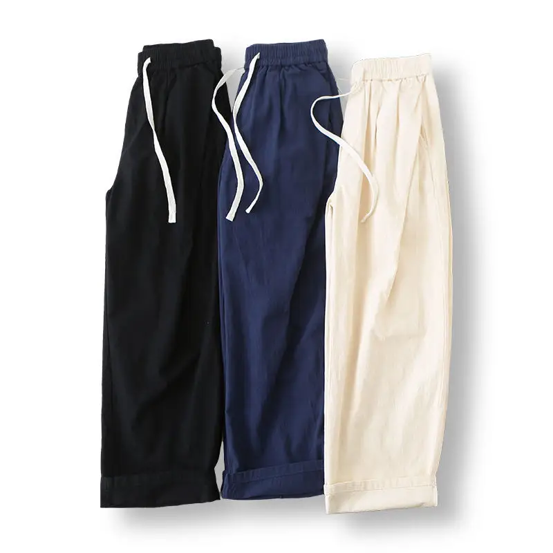 Korean Style Loose Wide Cotton Linen Men's Casual Pants Breathable Comfortable High Street Style Autumn Youth Fashion
Korean Style Loose Wide Cotton Linen Men's Casual Pants Breathable Comfortable High Street Style Autumn Youth Fashion
