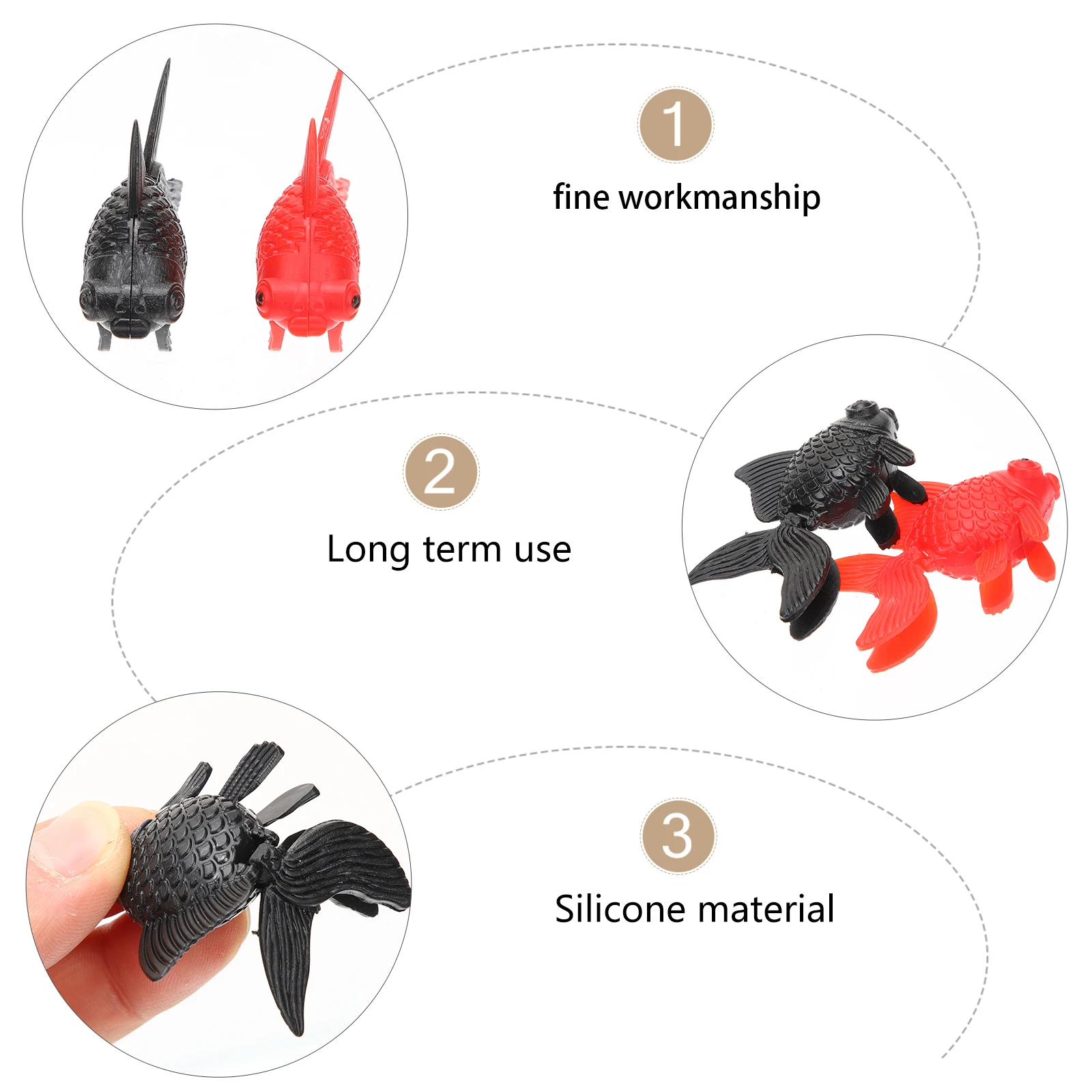 10 Pcs Decorative Figures Durable Educational Toy Desktop Fish Decor Fish Crafts nament Goldfish nament Desktop Decor
10 Pcs Decorative Figures Durable Educational Toy Desktop Fish Decor Fish Crafts nament Goldfish nament Desktop Decor