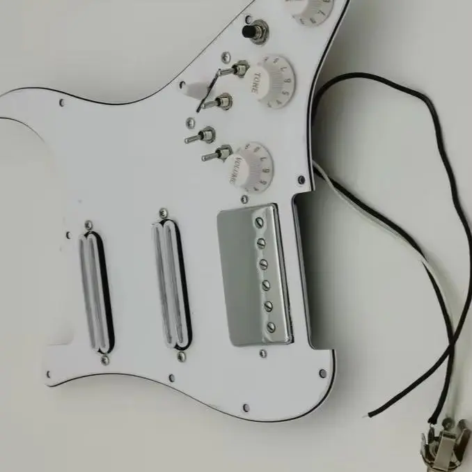HSS Prewired Pickguard Guitar Pickups Alnico V Humbucker Pickup Guitar Wiring Harness Mini Single Cut Gold Set
HSS Prewired Pickguard Guitar Pickups Alnico V Humbucker Pickup Guitar Wiring Harness Mini Single Cut Gold Set