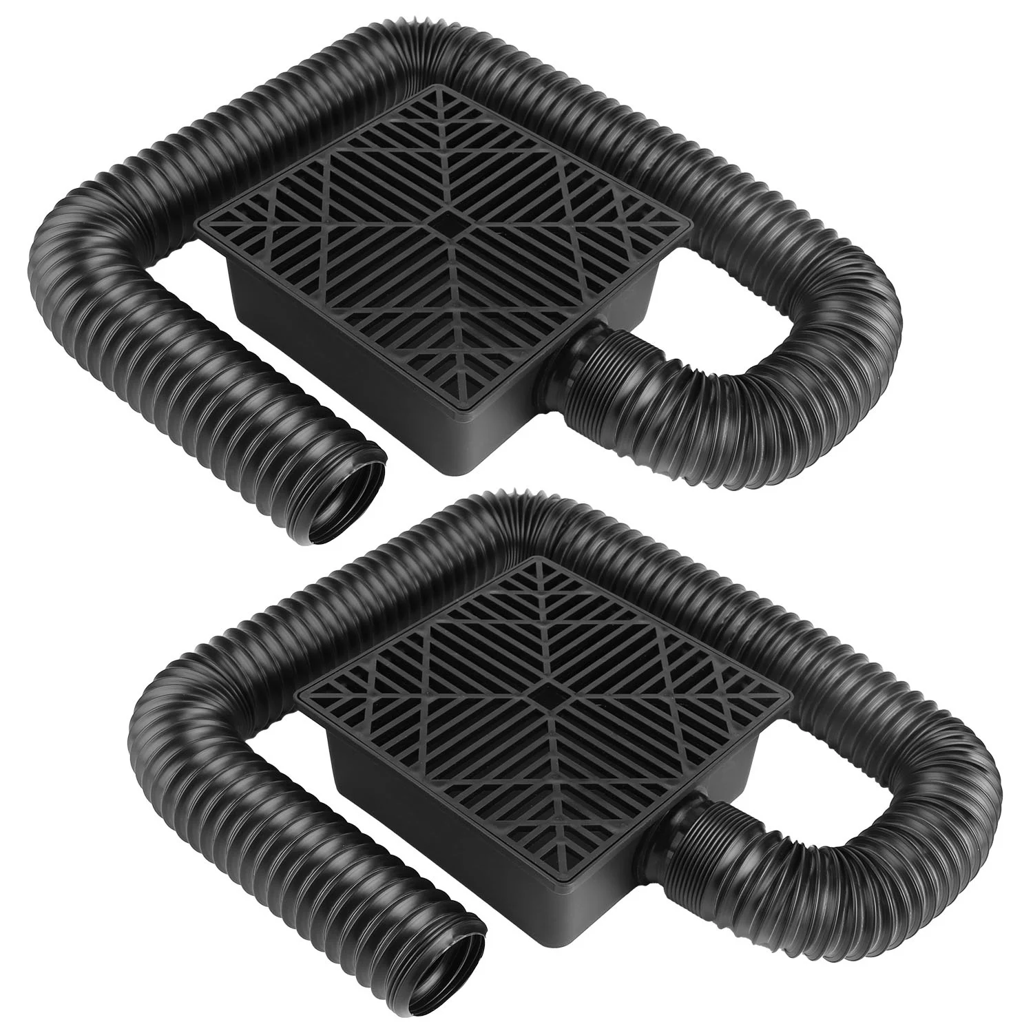 2Pcs Gutter Downspout Extension Low Profile No Deep Digging Catch Basin Downspout Extender With 4.9FT Flexible Extendable Hose For House Foundation Protection
2Pcs Gutter Downspout Extension Low Profile No Deep Digging Catch Basin Downspout Extender With 4.9FT Flexible Extendable Hose For House Foundation Protection
