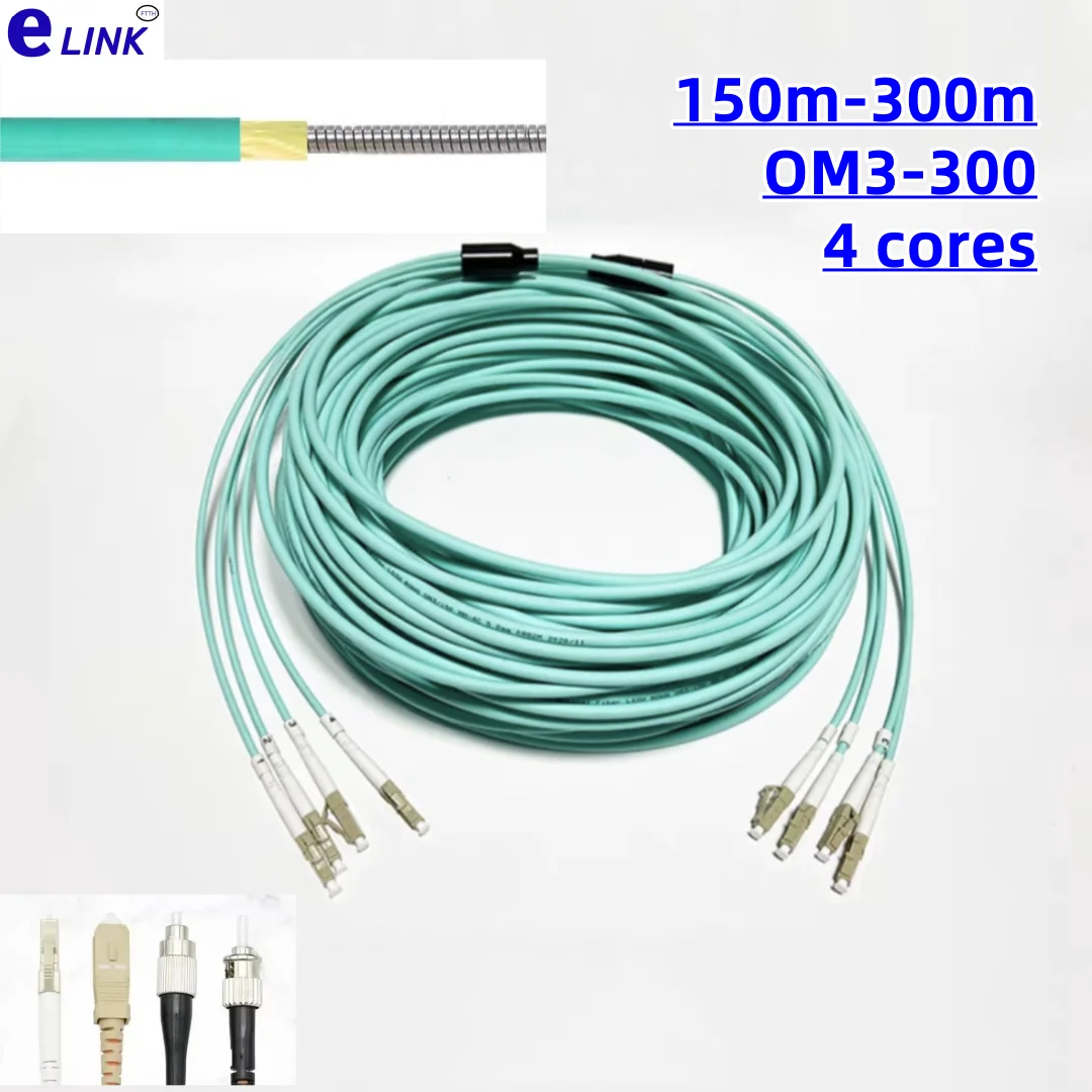Бронированная оптоволоконная перемычка 4C OM3 150 м 200 м 250 м 300 м LC-LC SC-SC FC-FC ST оптический патчкорд многомодовый 4 ядра можно настроить
Бронированная оптоволоконная перемычка 4C OM3 150 м 200 м 250 м 300 м LC-LC SC-SC FC-FC ST оптический патчкорд многомодовый 4 ядра можно настроить